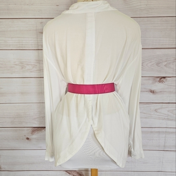 Yves Saint Laurent Rive Gauche Woven Cinch Waist Belt in Pink Size 28 - Picture 3 of 9